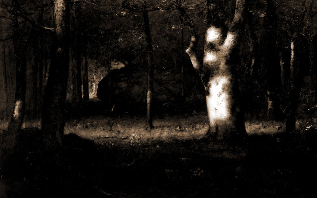 Detail of Sunset in the woods by George Inness