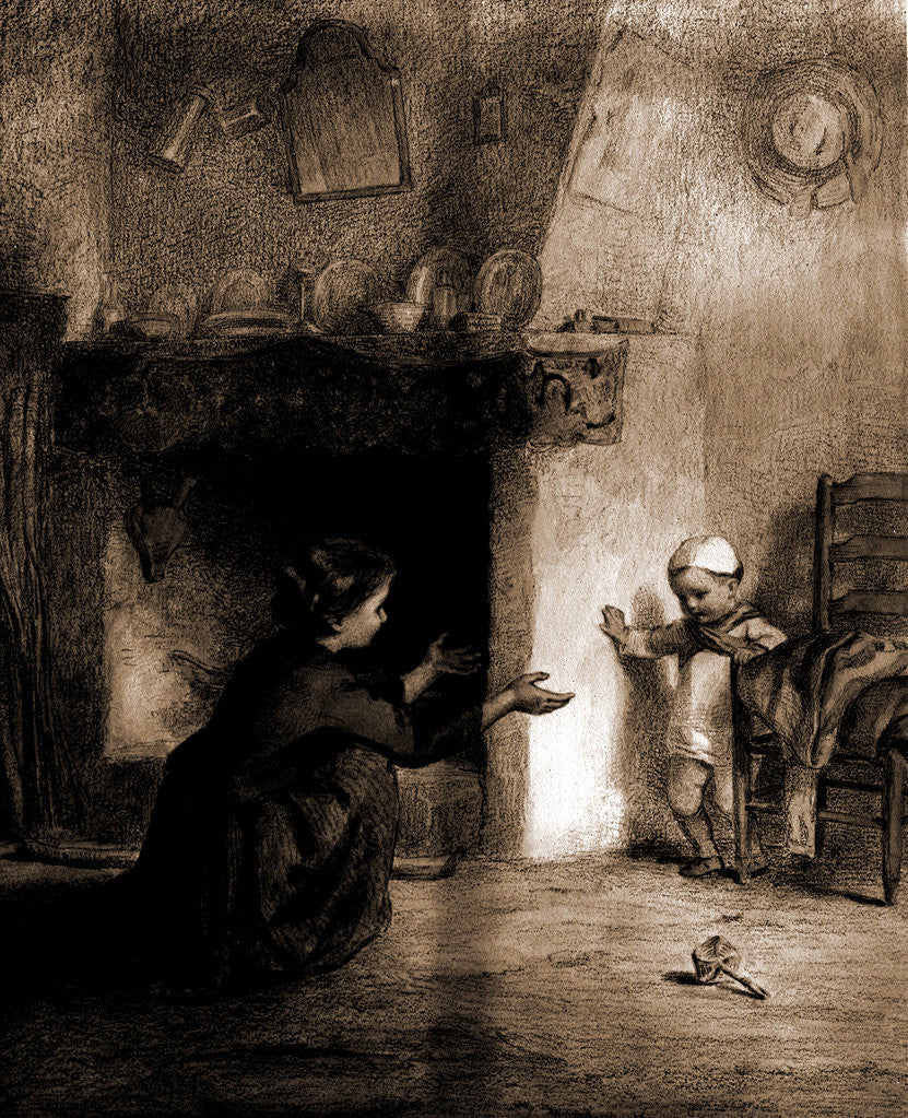 Detail of Learning to walk by Pierre Edouard Frere