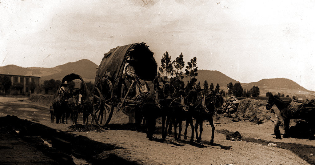 Detail of Returning from market, Amecameca by Anonymous