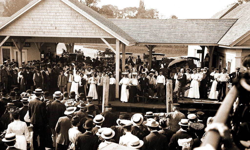 Detail of The Landing at Centre Harbor by Anonymous