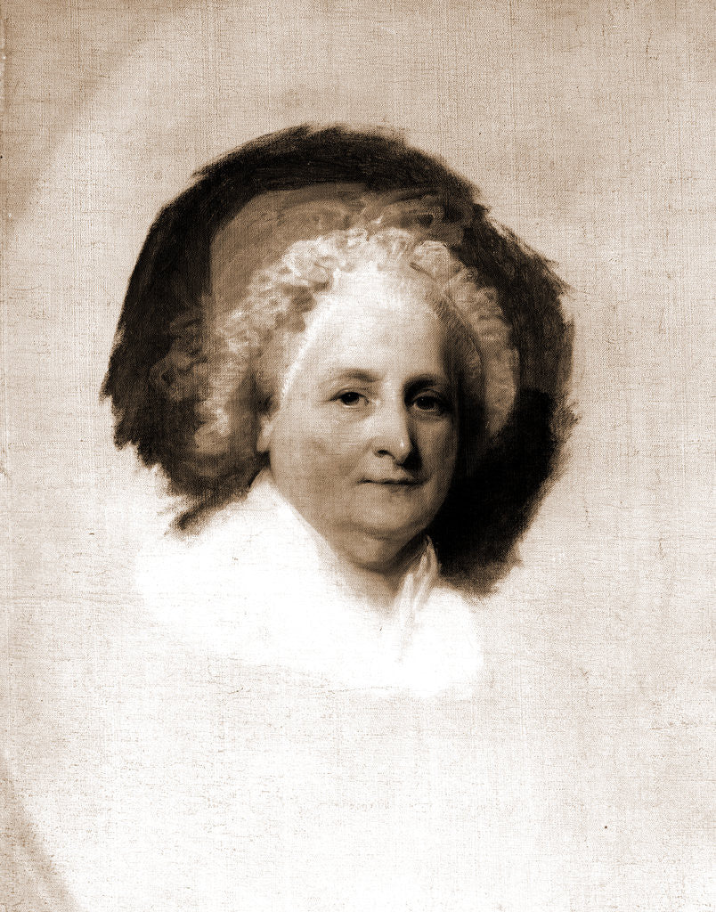Detail of Martha Washington by Gilbert Stuart