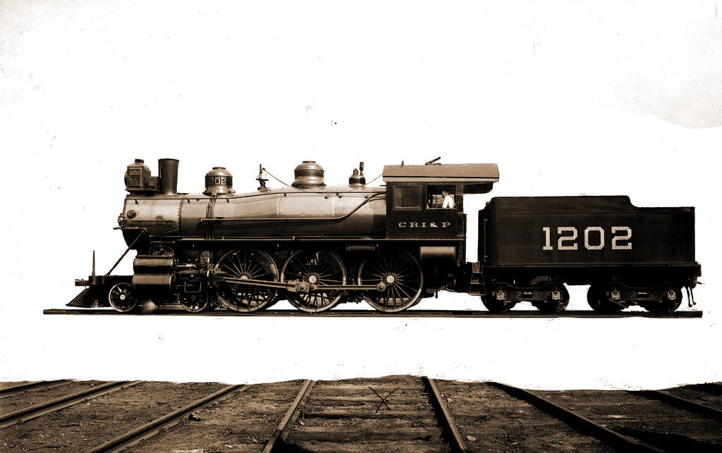 Detail of Chicago, Rock Island, and Pacific Railway locomotive by Anonymous
