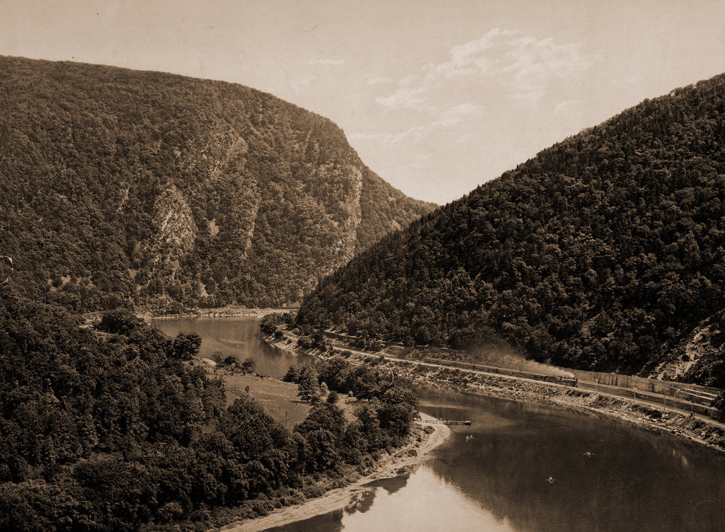 Detail of Delaware Water Gap, above the Gap from Winona Cliff, Pa by William Henry Jackson