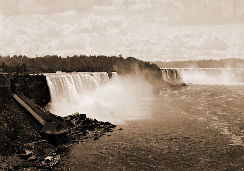Detail of Niagara Falls from Steel Arch Bridge by William Henry Jackson