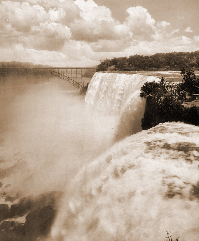 Detail of American Falls from Goat Island by William Henry Jackson