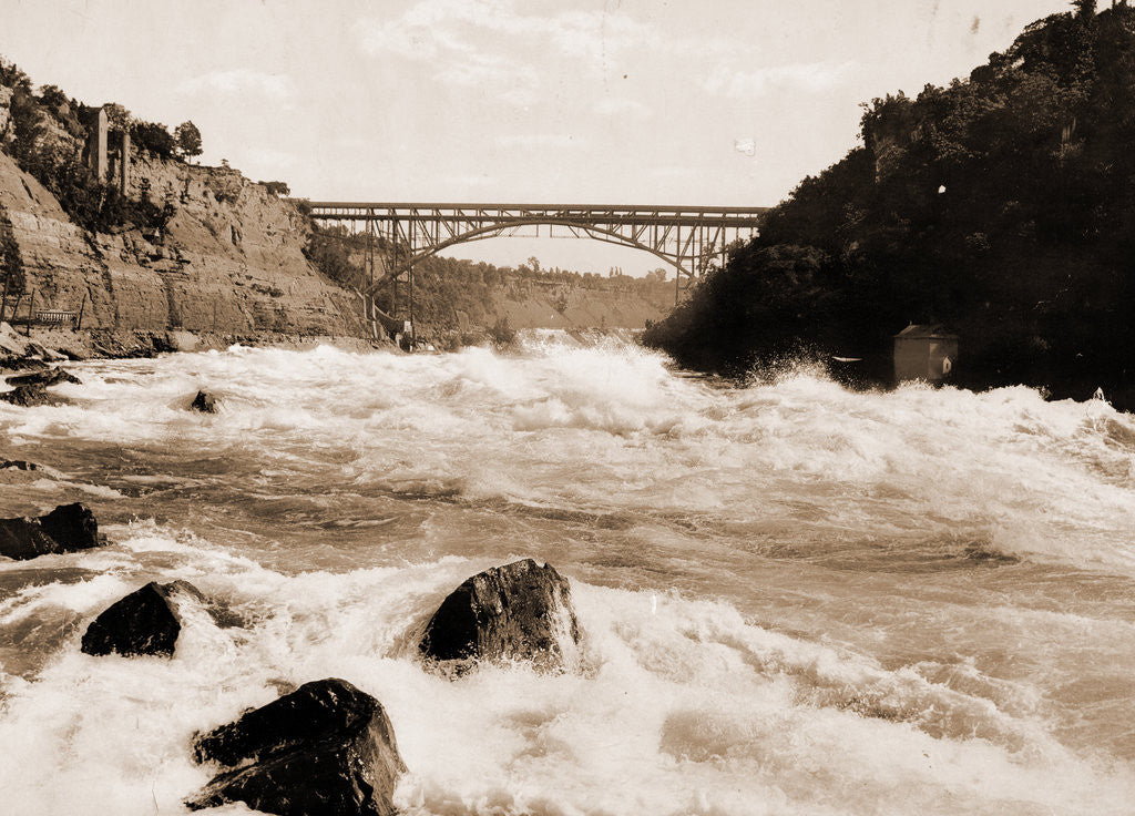 Detail of Niagara Rapids and Michigan Central Cantilever bridge by William Henry Jackson