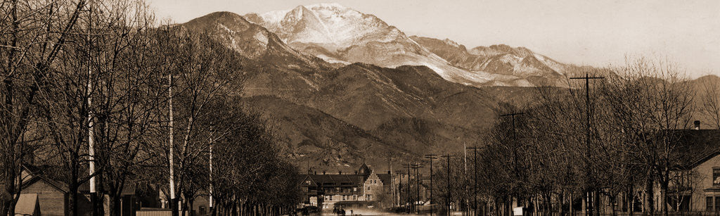 Detail of Pike's Peak Avenue, Colorado Springs, Colorado by William Henry Jackson