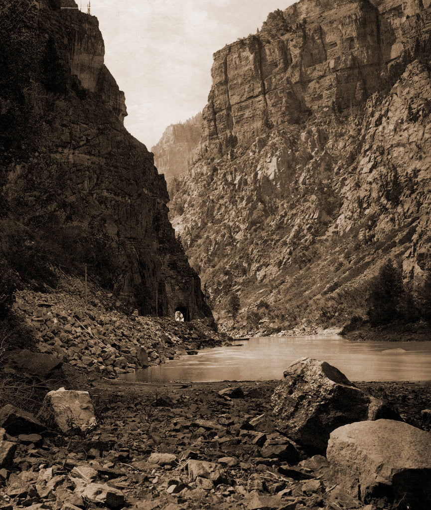 Detail of Colorado, second tunnel, Canon of Grand River by William Henry Jackson
