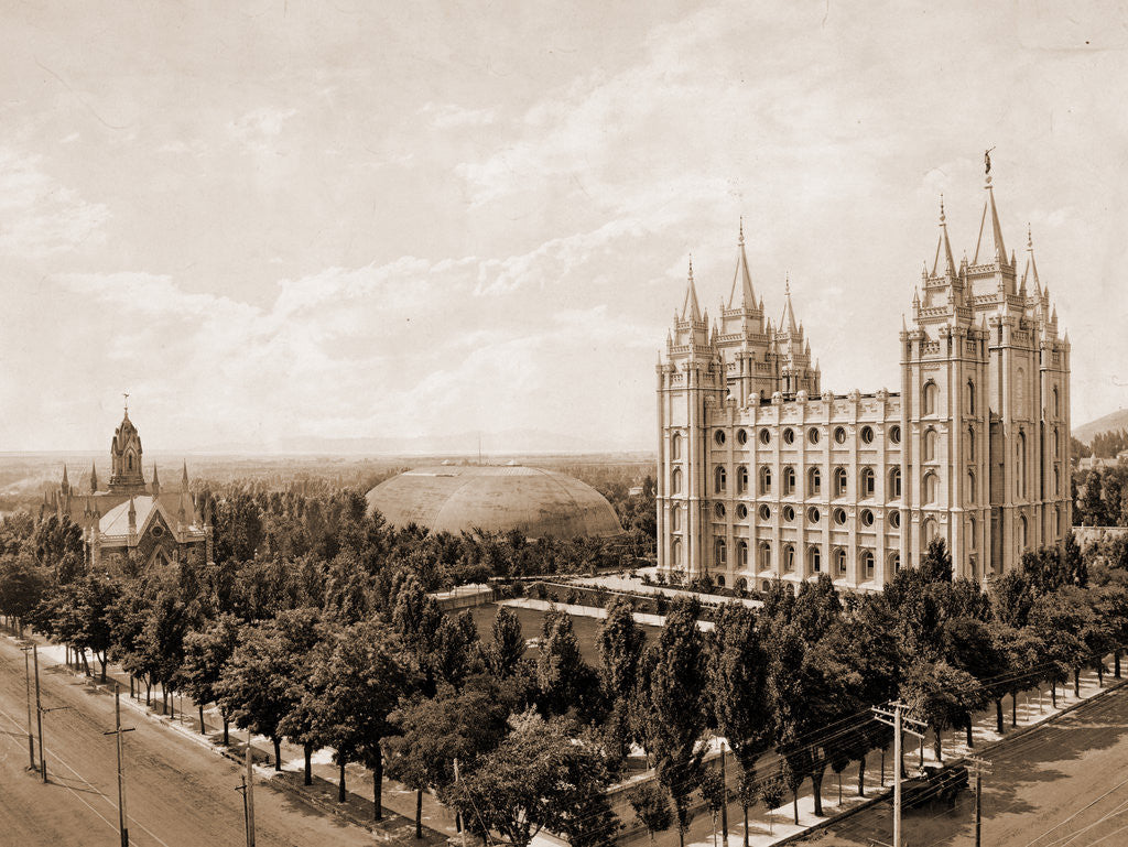Detail of Temple Square, Salt Lake City by William Henry Jackson