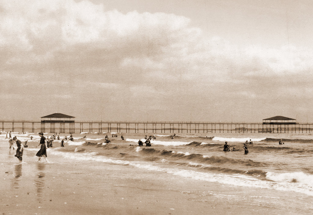 Detail of The Beach at Old Orchard, Maine by Anonymous