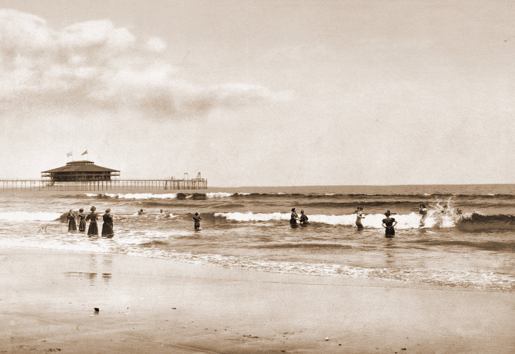 Detail of In the surf at Old Orchard, Maine by Anonymous