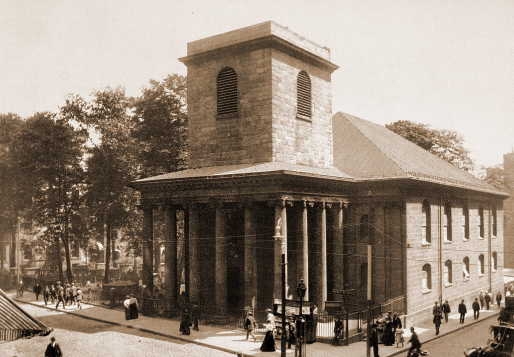 Detail of King's Chapel, Boston by Anonymous