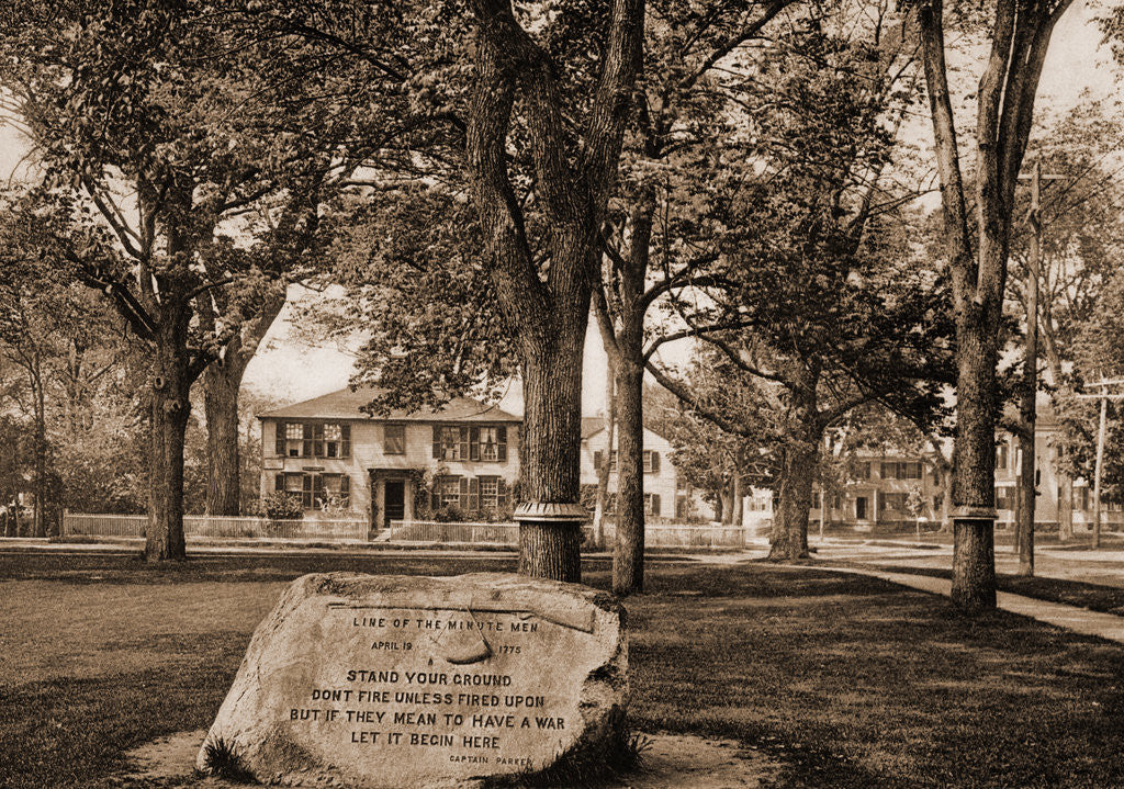 Detail of Line of the Minute Men Memorial, Lexington by Anonymous