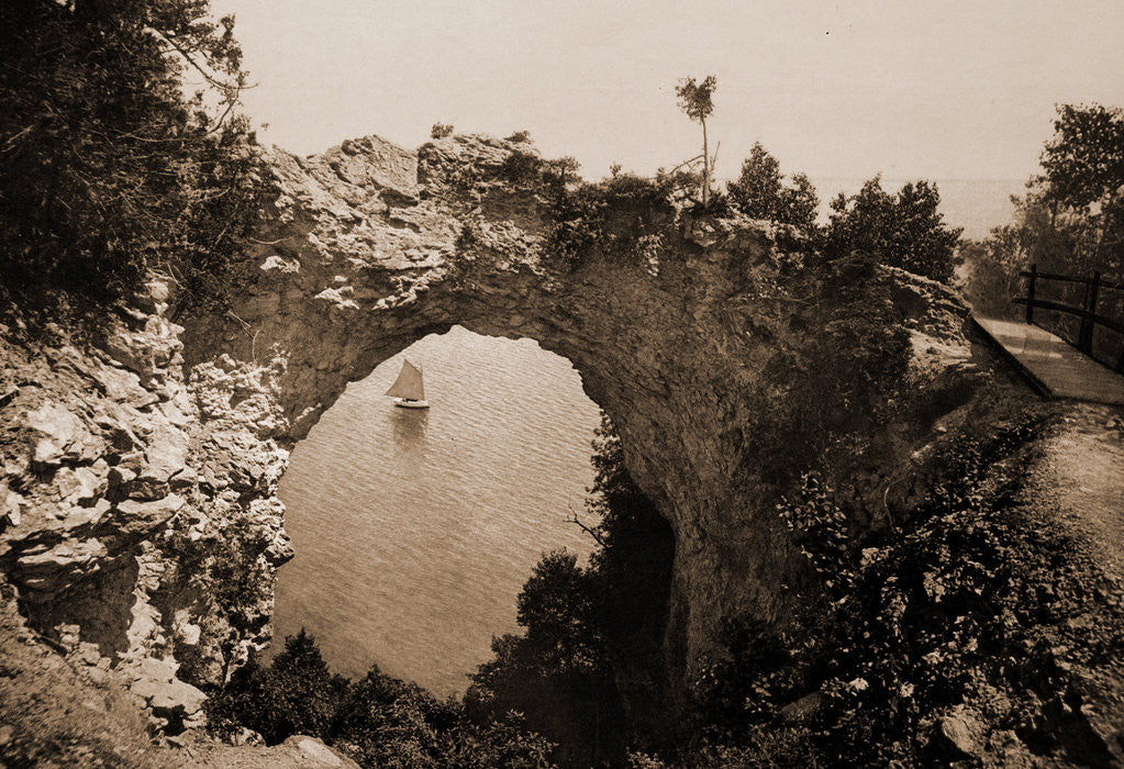 Detail of Arch Rock, Mackinac Island by Anonymous
