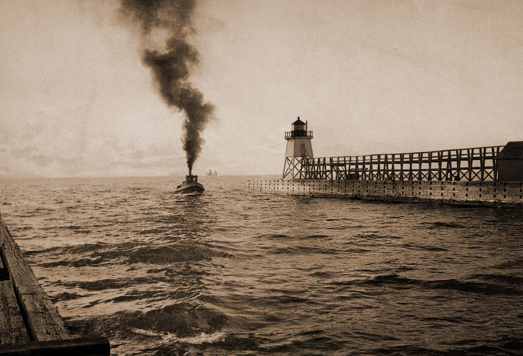Detail of Harbor entrance, Charlevoix by Anonymous