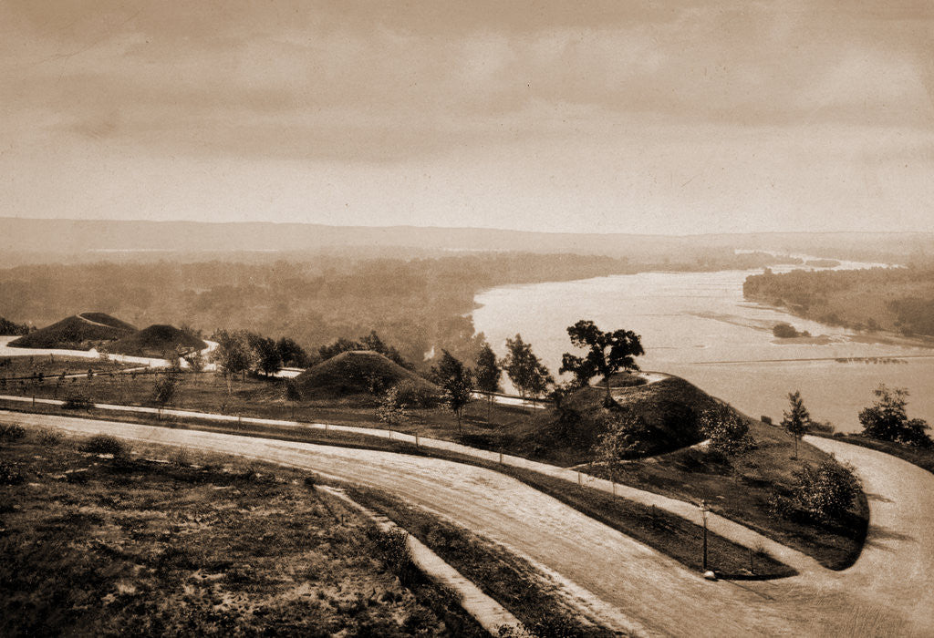 Detail of Down the Mississippi from Indian Mound Park, St. Paul by Anonymous