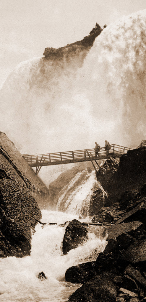 Detail of The American Fall and Rock of Ages, Waterfalls by Anonymous