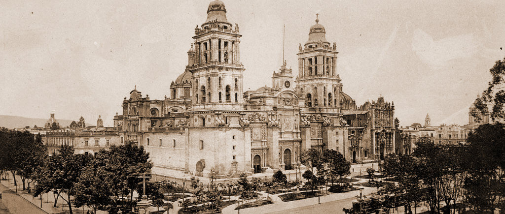 Detail of The cathedral, City of Mexico by William Henry Jackson
