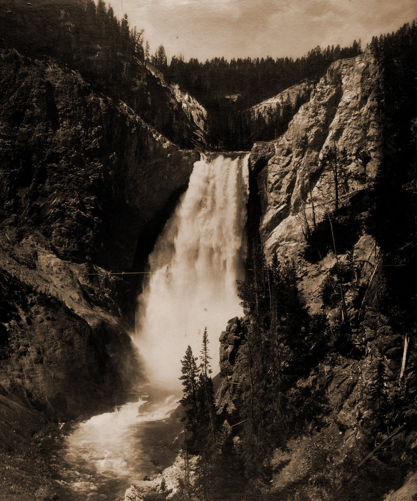 Detail of Lower Falls of Yellowstone, Wyoming by Anonymous