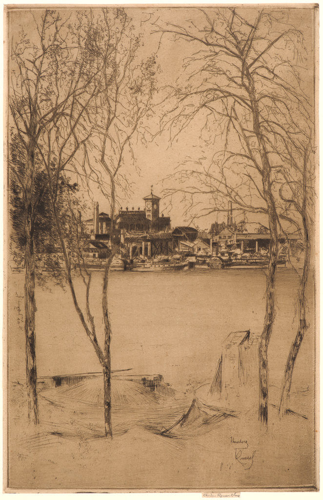Detail of Laburnums in Battersea by Théodore Roussel
