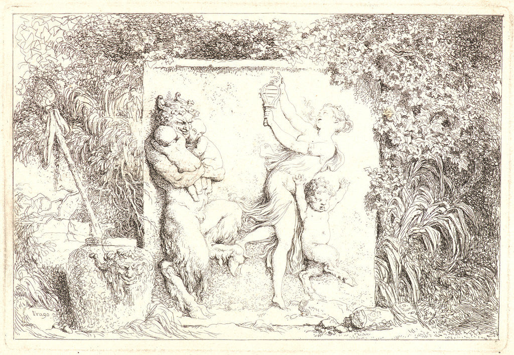 Detail of The Satyr's Dance, 1763 by Jean-Honoré Fragonard