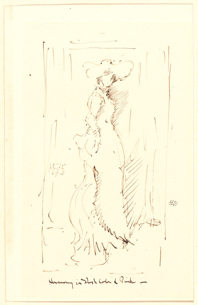 Detail of Harmony in Flesh Color & Pink, ca. 1881-1892 by James McNeill Whistler
