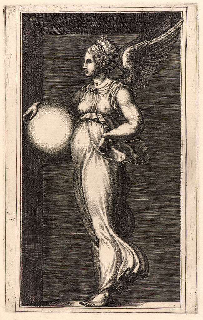 Detail of Victory, 16th century by Giorgio Ghisi