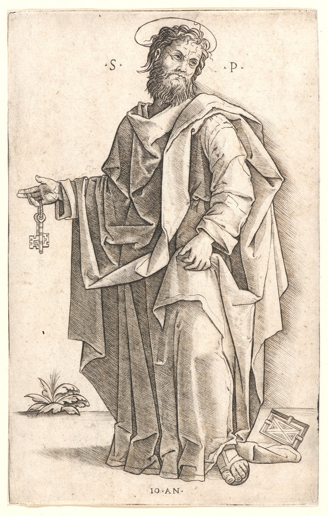 Detail of Saint Peter by Giovanni Antonio da Brescia
