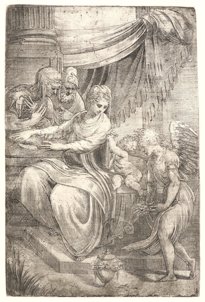 Detail of The Holy Family, 16th century by Andrea Schiavone