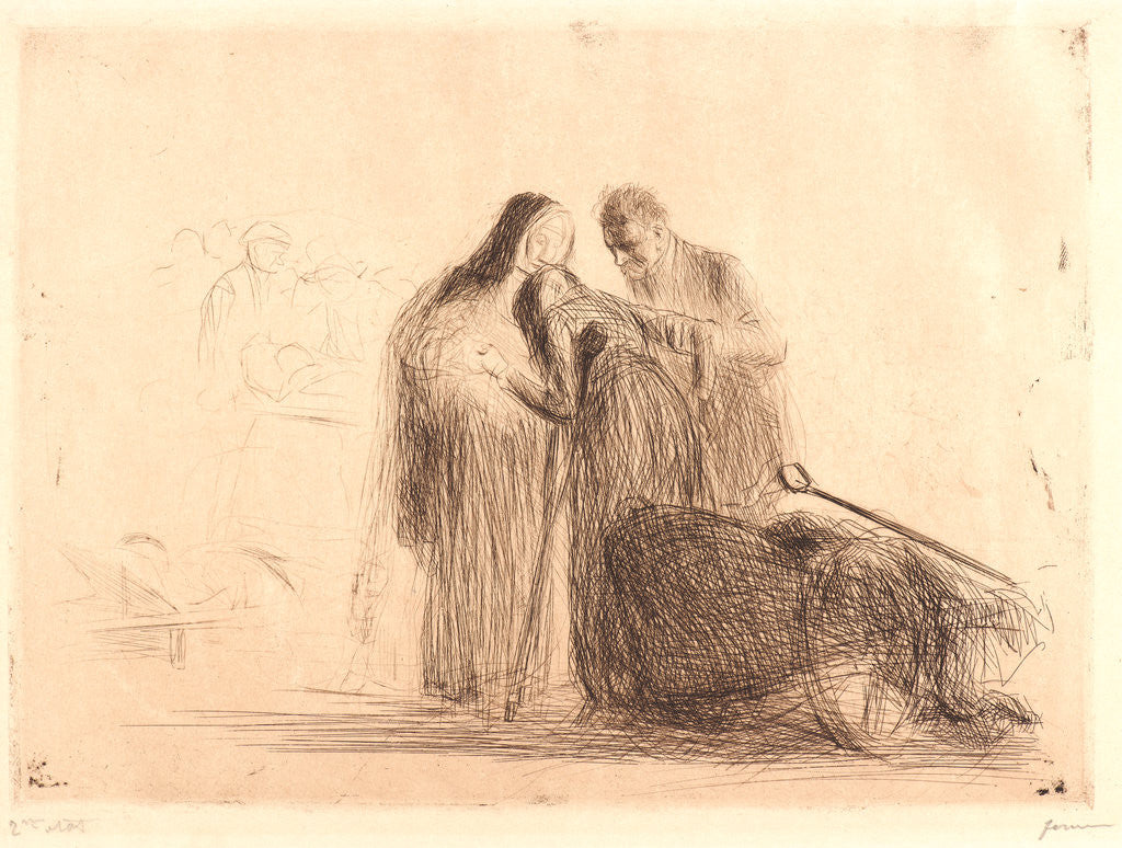 Detail of Lourdes: La Paralytique by Jean Louis Forain
