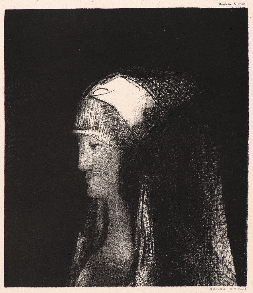 Detail of Druidess (Druidesse), 1892 by Odilon Redon