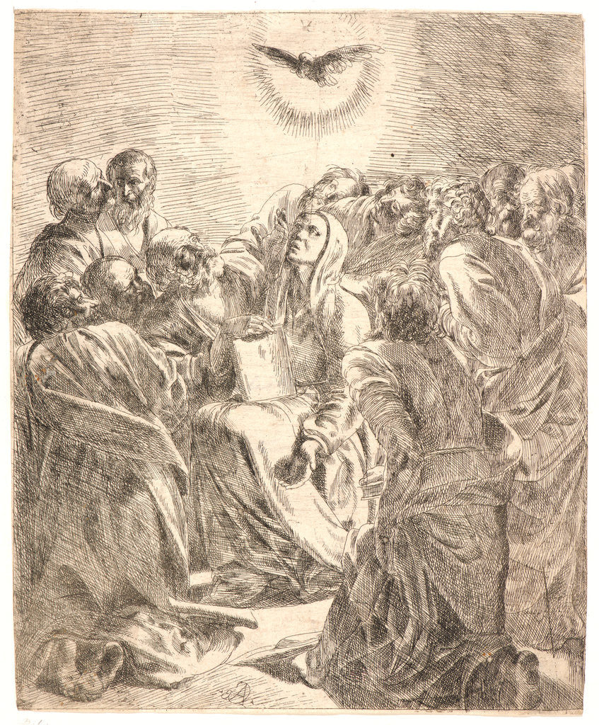 Detail of Pentecost, 17th century by Giovanni Battista Galestruzzi