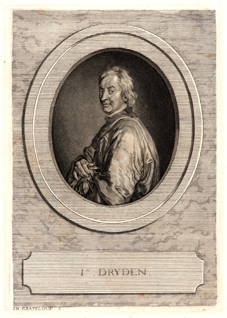 Detail of Portrait of the Poet, John Dryden, 1765 by Jean-Baptiste de Grateloup
