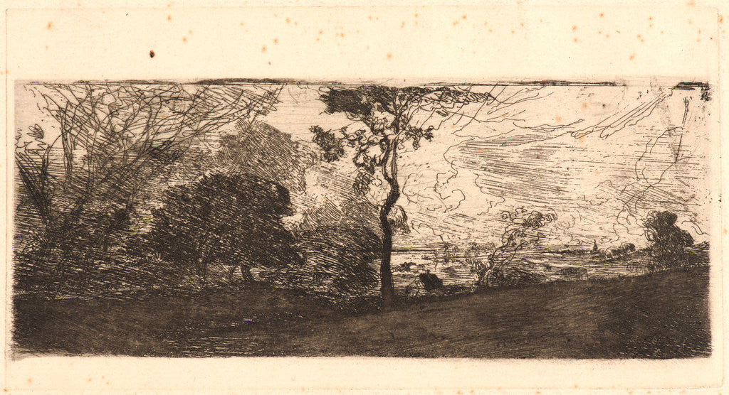 Detail of Un Site de Berry, 1842 by Théodore Rousseau
