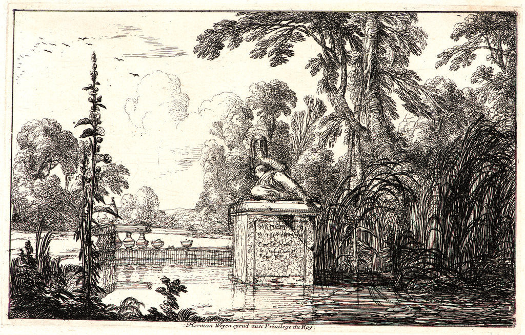 Detail of The Pond (L'Etang), 1640 by Laurent de La Hyre