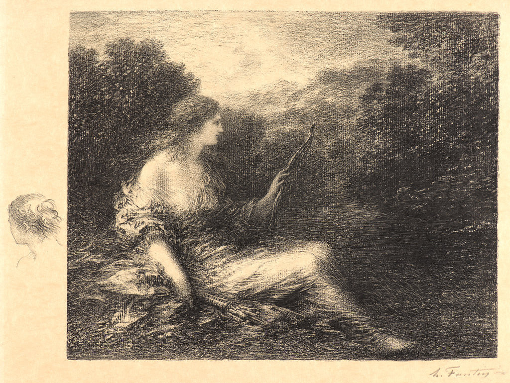 Detail of The Huntress (Chasseresse), 1892 by Henri Fantin-Latour