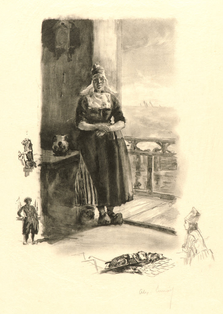 Detail of Au Bord de Zuyder Zee by Alexandre Lunois