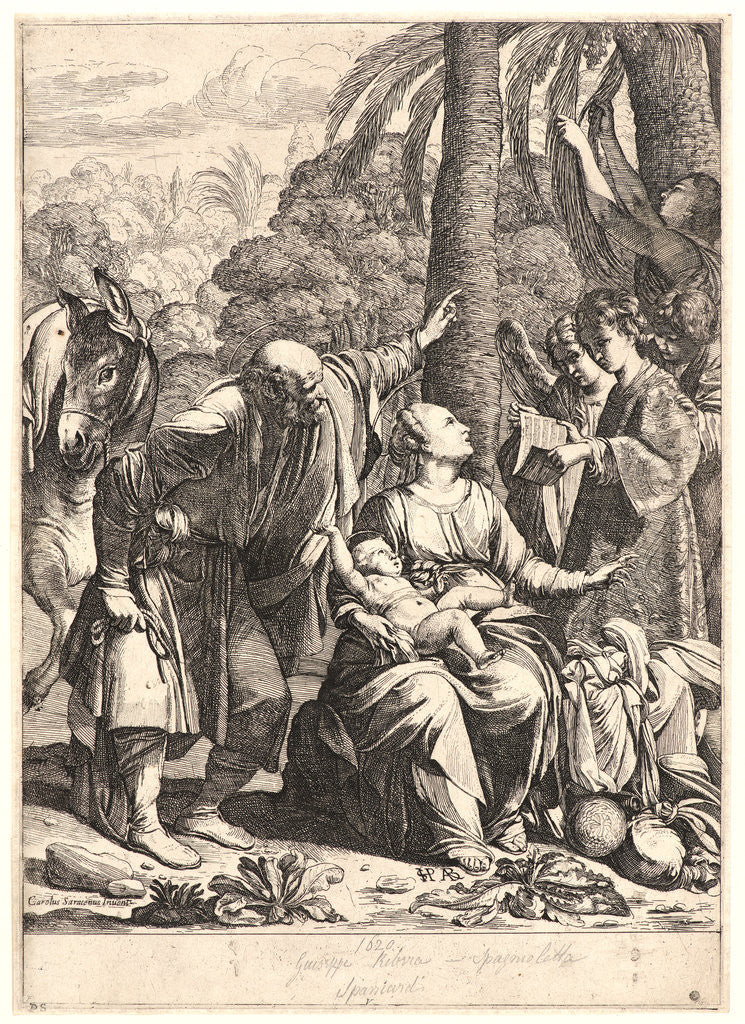 Detail of Rest on the Flight into Egypt, 1620 by Anonymous