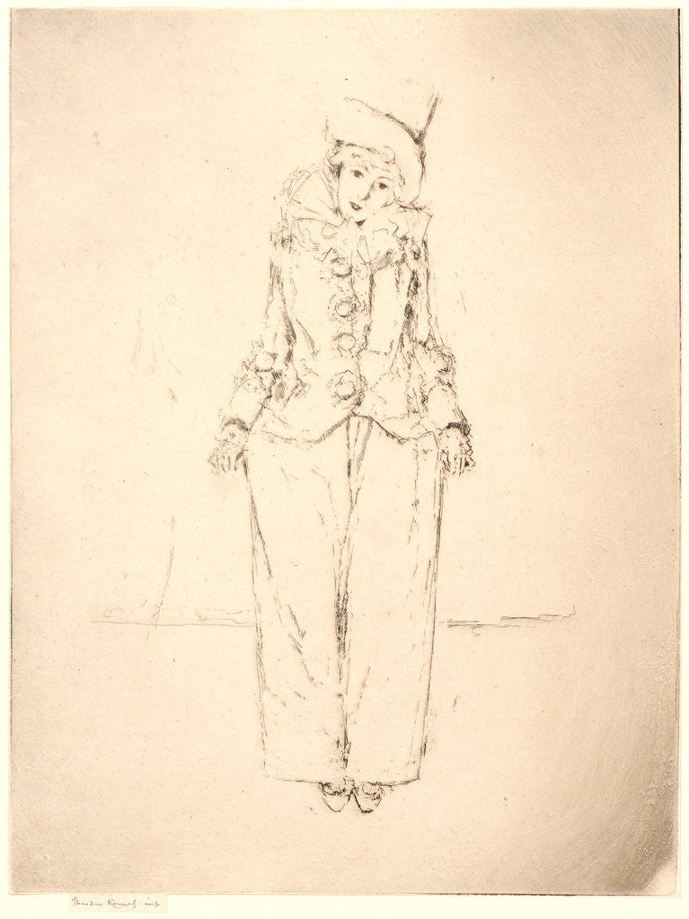 Detail of Figure of Pierrot by Théodore Roussel