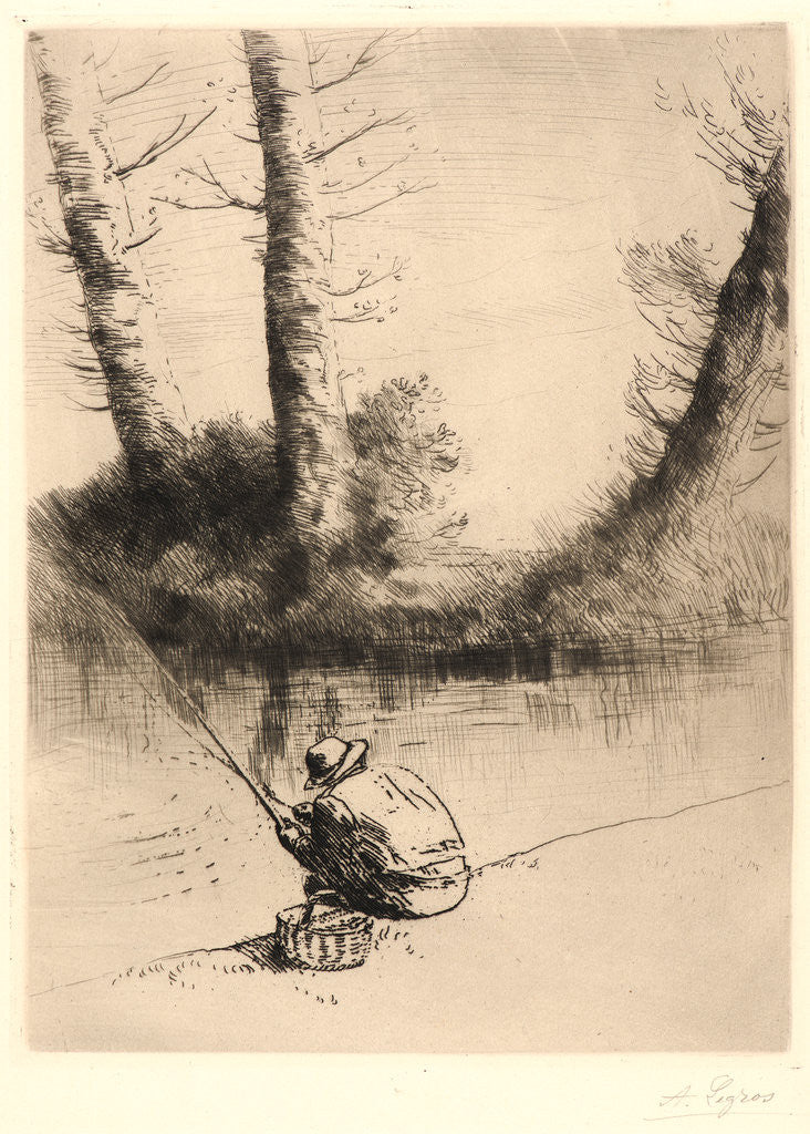 Detail of Pêcheur à la Ligne, ca. 1877-1878 by Alphonse Legros
