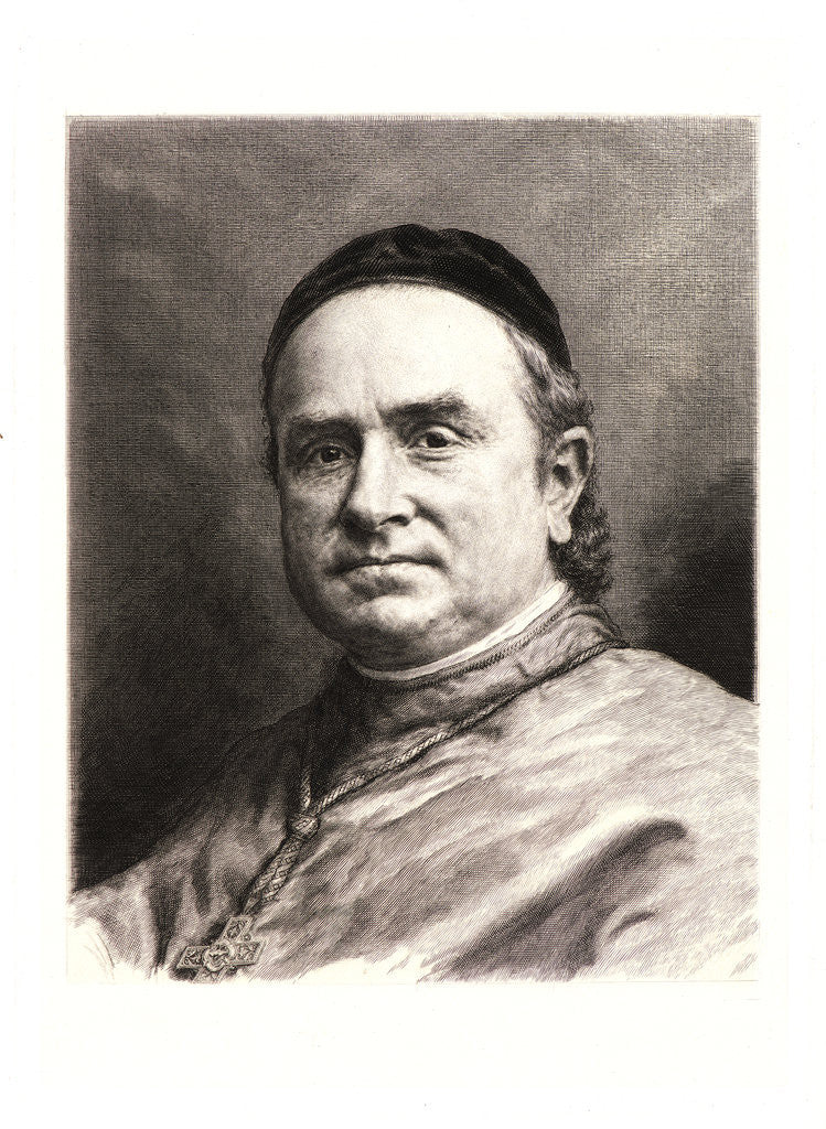 Detail of Monseigneur Pie, Évêque de Poitiers, 19th century by Claude-Ferdinand Gaillard