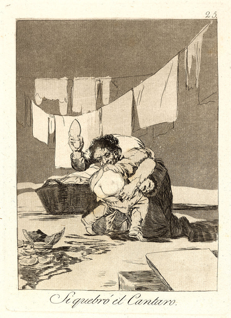 Detail of Si quebró el Cantaro. (Yes he broke the pot.), 1796-1797 by Francisco de Goya