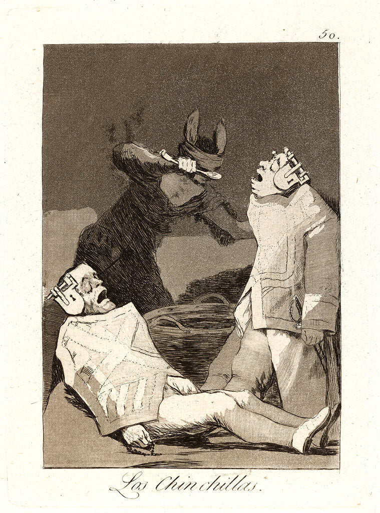 Detail of Los Chinchillas. (The Chinchillas.), 1796-1797 by Francisco de Goya