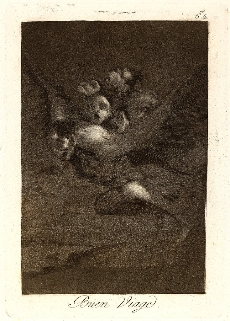 Detail of Buen Viage. (Bon voyage.), 1796-1797 by Francisco de Goya
