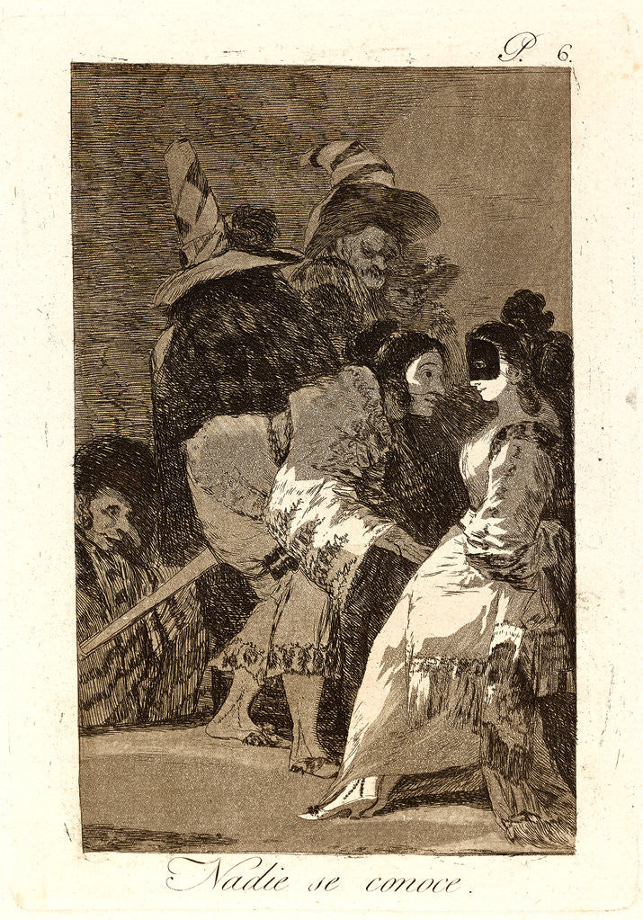 Detail of Nadie se conoce. (Nobody knows himself.), 1796-1797 by Francisco de Goya