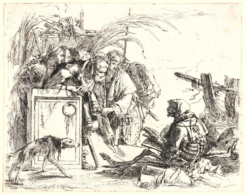 Detail of An Audience with Death (La Mort Donnant Audience), 18th century by Giovanni Battista Tiepolo