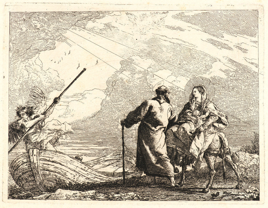 Detail of The Holy Family at the Bank of the River, 1750-1753 by Giovanni Domenico Tiepolo