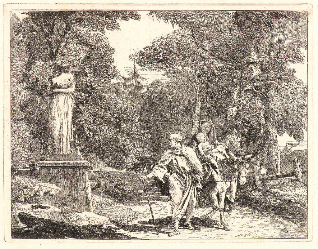 Detail of The Episode of the Falling Idol, 1750-1753 by Giovanni Domenico Tiepolo