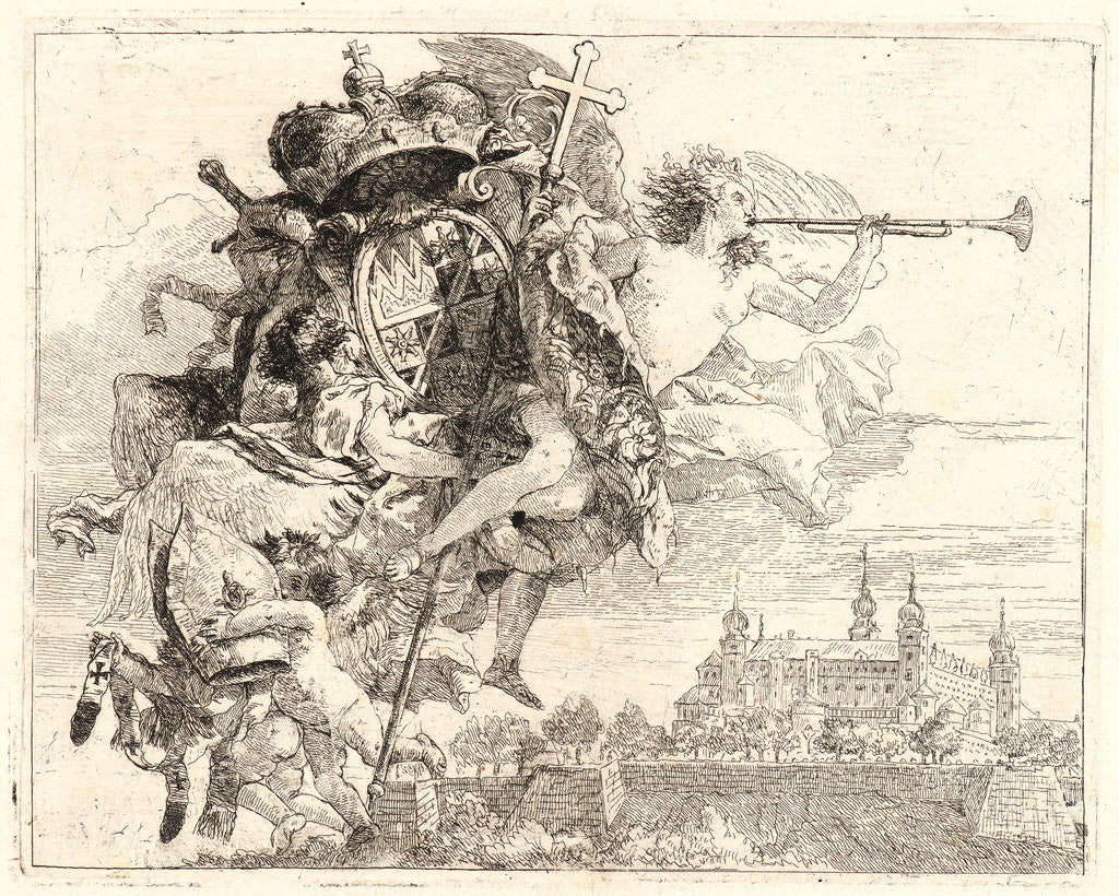 Detail of Arms of Carl Philipp von Greiffenflau, Prince-Bishop of Wurzburg, 1750-1753 by Giovanni Domenico Tiepolo