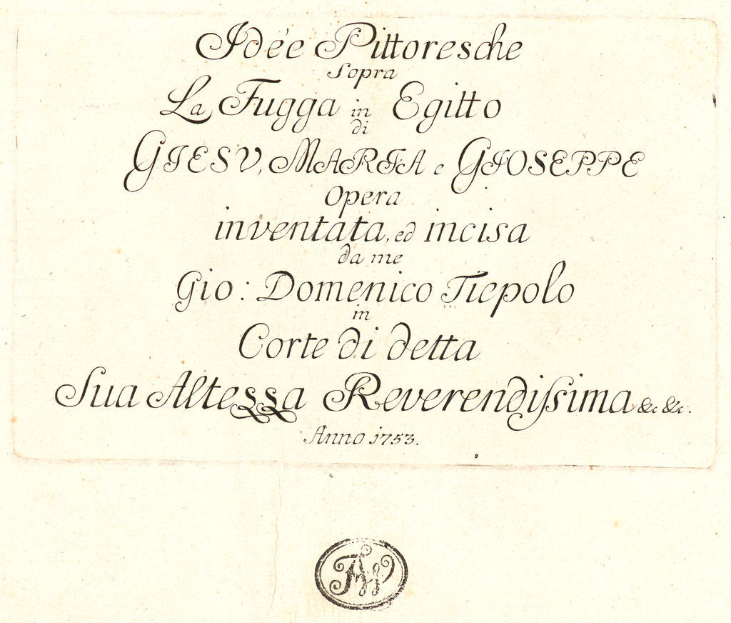 Detail of Idee pittoresche sopra la Fugga in Egitto, 1750-1753 by Giovanni Domenico Tiepolo